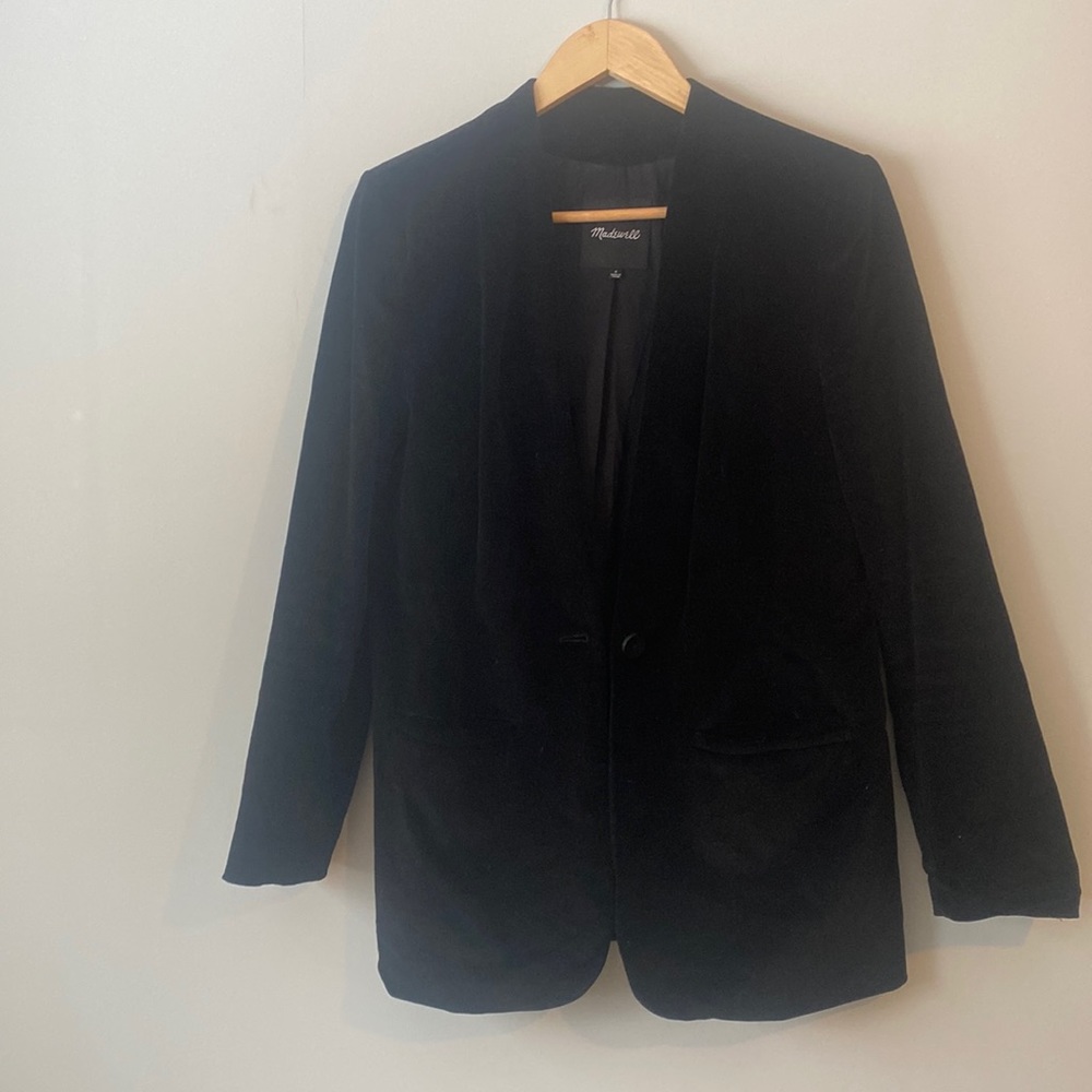 GUC Madewell Black Velour Blazer